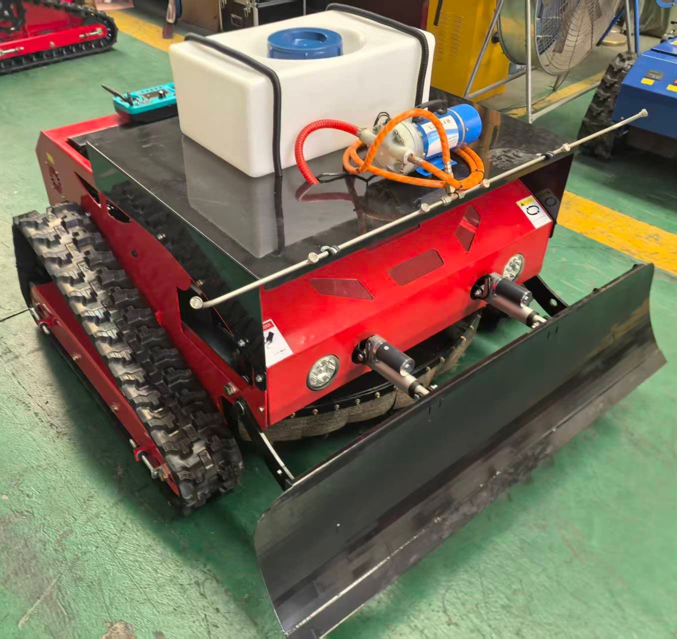 Sprayer attachment for remote control mower