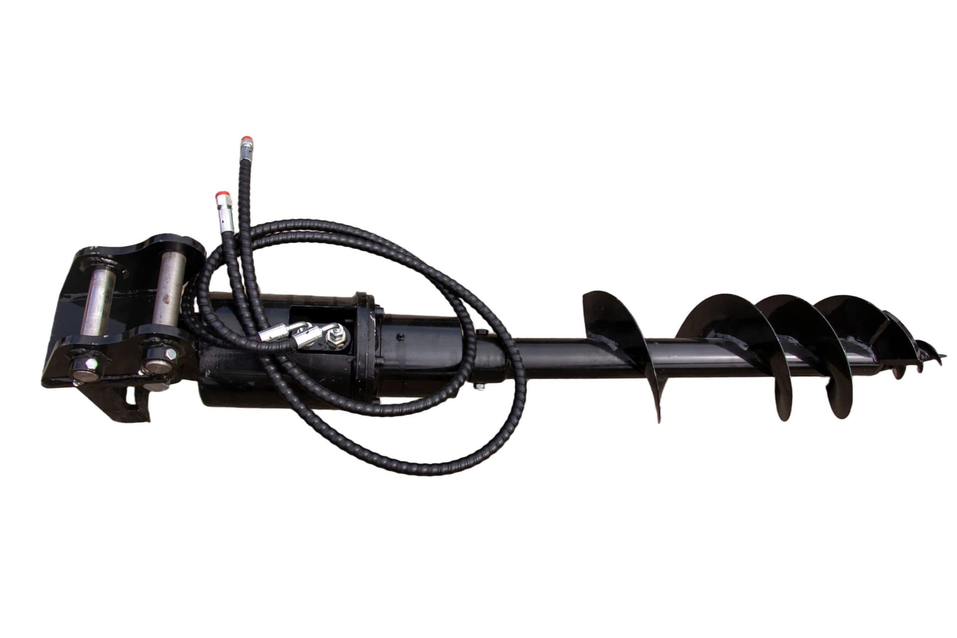 Auger drill attachment for compact excavator