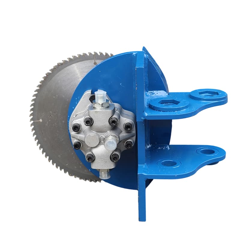 Cutting machine attachment on clean background