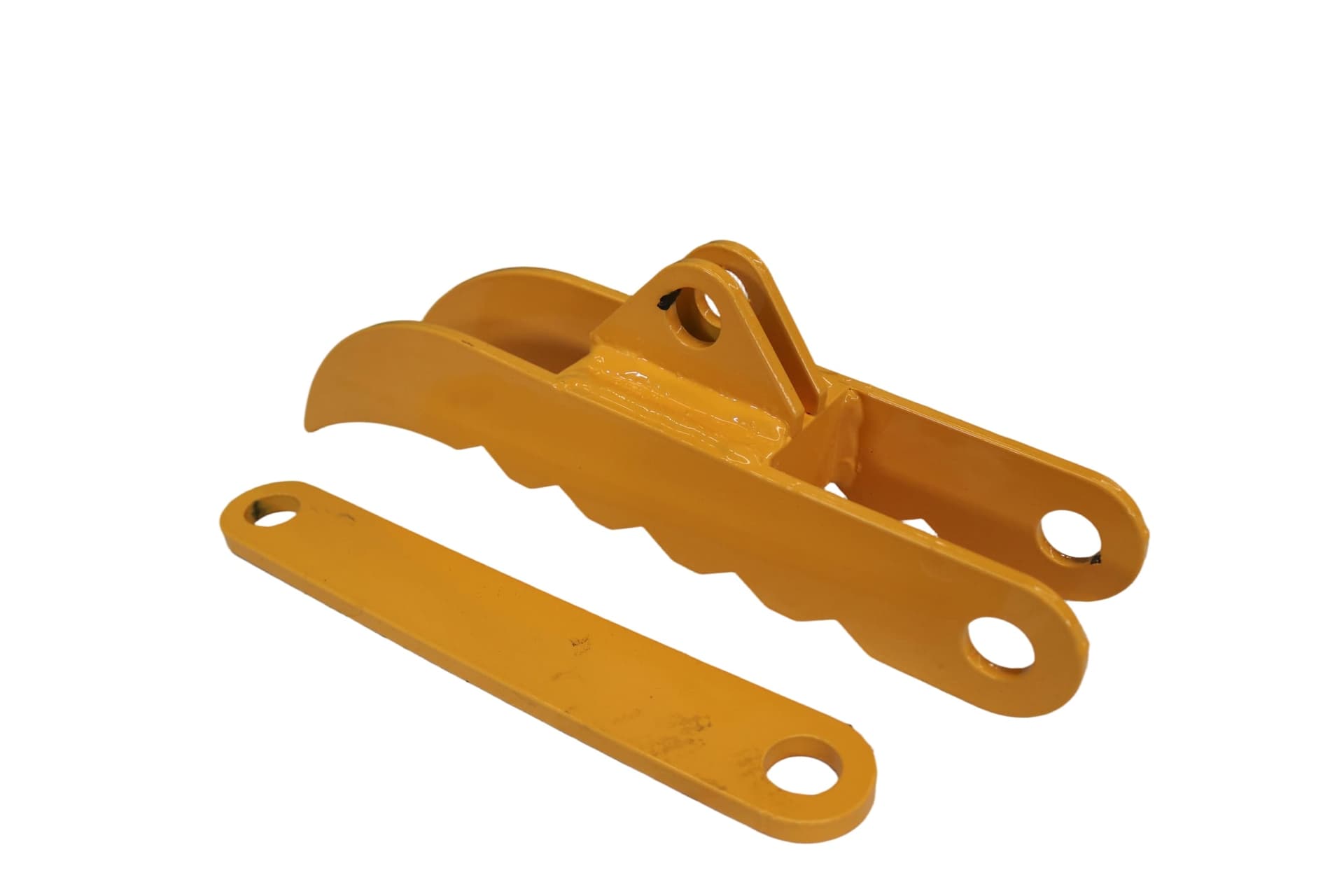 Thumb clamp attachment on clean background