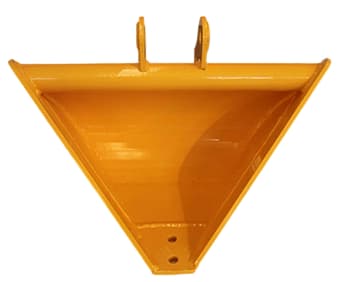V-shaped bucket attachment for drainage trench work