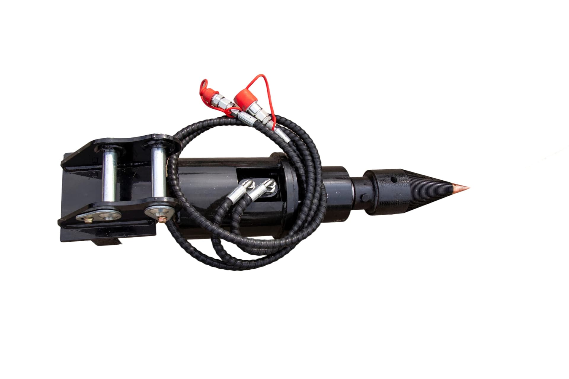 Wood auger attachment for compact excavator